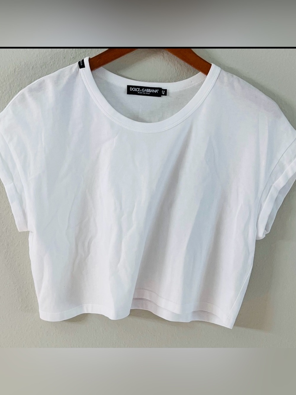 NEW Dolce & Gabbana Cotton Crop Tee Size 42